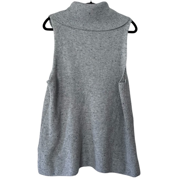 EUC Talbots Tweed Cowl Neck Sweater Vest in Gray size Large - Picture 3 of 12